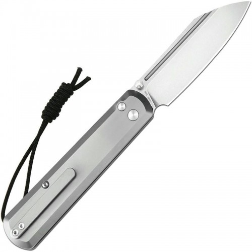 Artisan Cutlery Holm Folding Knife - 3.1" CPM-S90V Stonewashed Wharncliffe Blade Gray Titanium Handle