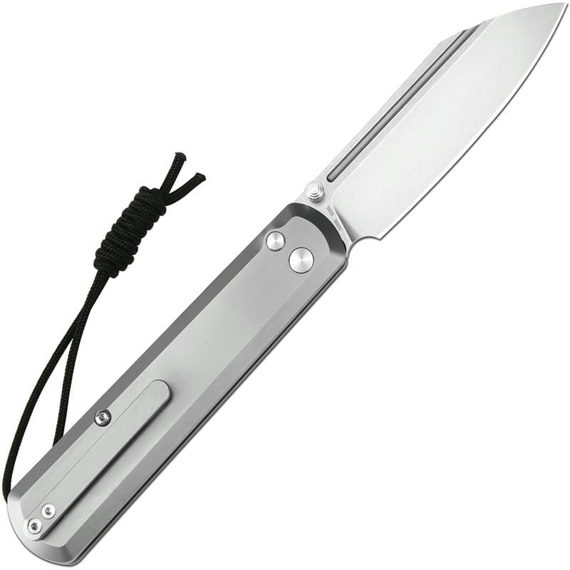 Artisan Cutlery Holm Folding Knife - 3.1" S90V Stonewashed Wharncliffe Blade Gray Titanium Handle