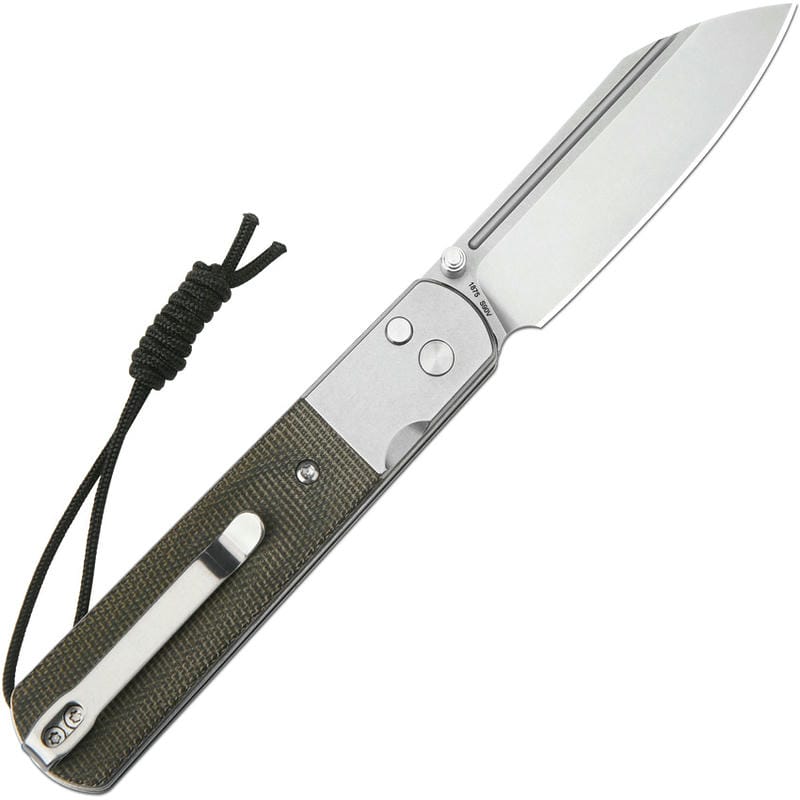 Artisan Cutlery Holm Folding Knife - 3.1" S90V Stonewashed Wharncliffe Blade Green Micarta Handle