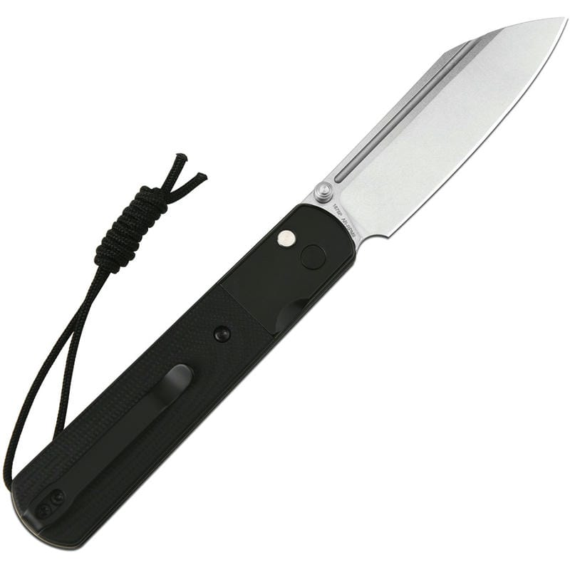 Artisan Cutlery Holm Button Lock Folding Knife - 3.1" AR-RPM9 Wharncliffe Blade Black G10 Handle