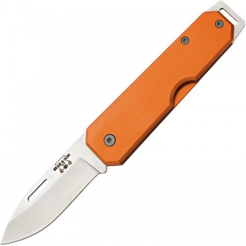 Bear & Son 110OR UK EDC Folding Knife - 2.56" DP Blade Orange Aluminum Handle