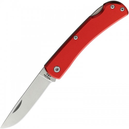 Bear & Son 137LRD Farmhand Lockback Folder - 2.75" Blade Red Aluminum Handle
