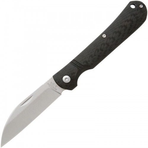 Bear & Son 484CF Limited Edition Slipjoint Folding Knife - 3.38" D2 Wharncliffe Blade CF Handle
