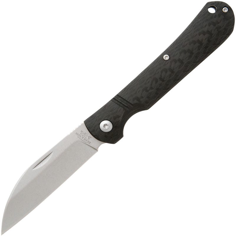 Bear & Son 484CF Limited Edition Slipjoint Folding Knife - 3.38" D2 Wharncliffe Blade CF Handle