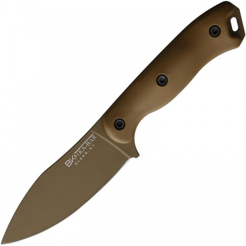KA-BAR Becker Nessmuk Fixed Blade Knife - 4.31" 1095 Tan Nessmuk Blade Tan Ultramid Handle