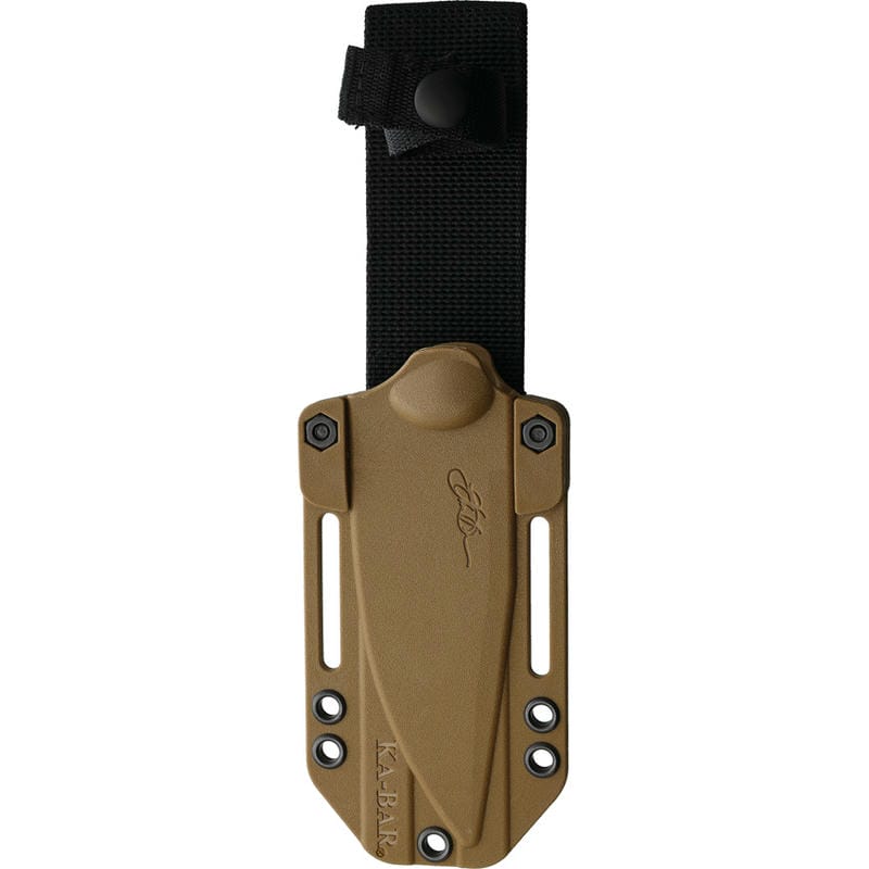 KA-BAR Becker BK19 Nessmuk Fixed Blade Knife - 4.31" 1095 Tan Nessmuk Blade Tan Ultramid Handle