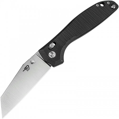 Bestech Liger Folding Knife - 3.61" D2 Wharncliffe Blade Black G10 Handle