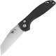 Bestech Liger Folding Knife - 3.61" D2 Wharncliffe Blade Black G10 Handle