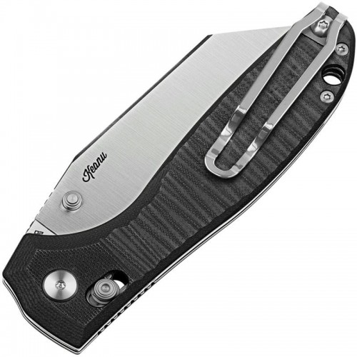 Bestech Liger Folding Knife - 3.61" D2 Wharncliffe Blade Black G10 Handle
