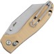Bestech Liger Folding Knife - 3.61" D2 Wharncliffe Blade Beige G10 Handle