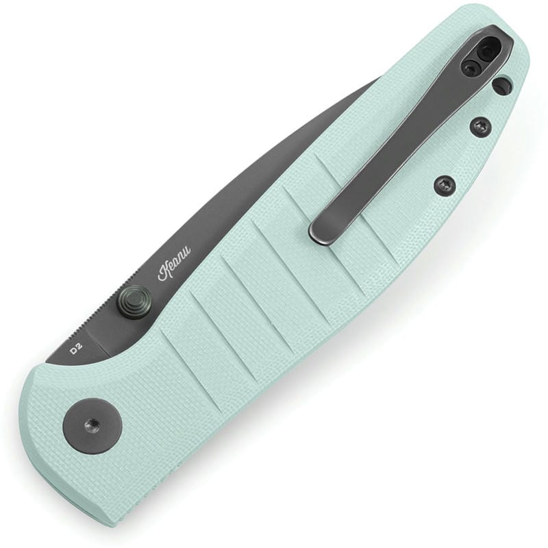 Bestech Bestechman Goodboy Folding Knife - 3.54" D2 Grey DLC Blade Ice Cream Blue G10 Handle