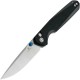 Bestechman Velix Button Lock Folding Knife - 3.32" 14C28N Drop Point Blade Black G10 Handle