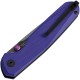Bestechman Velix Button Lock Folding Knife - 3.32" Black PVD 14C28N Drop Point Blade Purple G10 Handle
