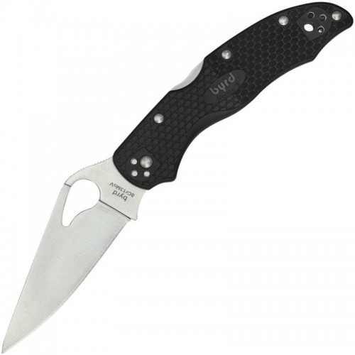 Byrd Knives Harrier 2 Folding Knife - 3.36" Stainless Steel Blade Black FRN Handle
