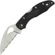Byrd Knives Meadowlark 2 Lightweight Folding Knife Serrated Wharncliffe Blade Black Handle