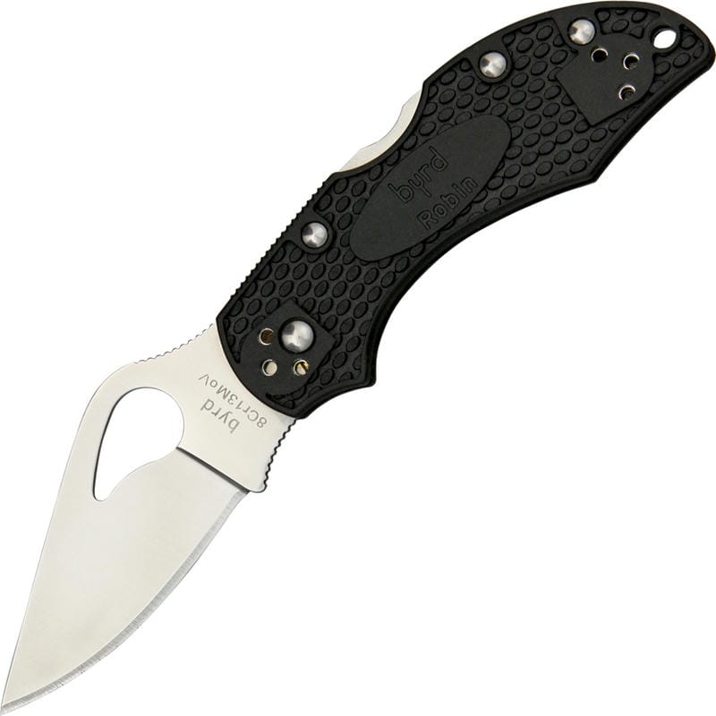Byrd Knives Robin 2 Folding Knife Wharncliffe Blade Black Handle