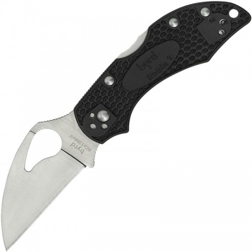 Byrd Knives Robin 2 Lightweight Folding Knife - 2.35" Wharncliffe Blade Black FRN Handle