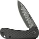 CIVIVI Knives Elementum UK EDC Folding Knife - 2.96" Damascus DP Blade Twill CF Handle