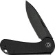 CIVIVI Knives Elementum UK EDC Folding Knife - 2.96" 14C28N Black DP Blade Black G10 Handle