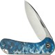 CIVIVI Knives Elementum UK EDC Folding Knife - 2.96" 14C28N Satin DP Blade Blue Ocean Resin Handle
