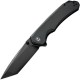CIVIVI Brazen Liner Lock Folding Knife - 3.46" D2 Black Tanto Blade Black G10 Handle