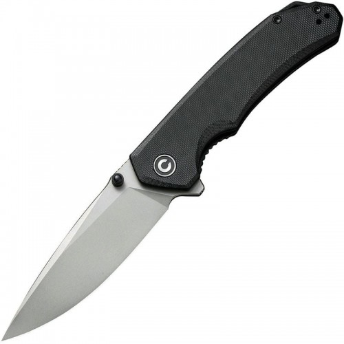 CIVIVI Brazen Liner Lock Folding Knife - 3.46" Sandvik 14C28N Drop Point Blade Black G10 Handle