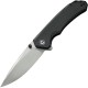 CIVIVI Brazen Liner Lock Folding Knife - 3.46" Sandvik 14C28N Drop Point Blade Black G10 Handle