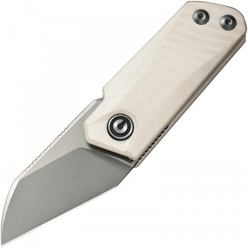CIVIVI  Ki-V Slipjoint UK EDC Pocket Knife - 1.55" 9Cr18MoV Stainless Steel Blade Ivory G10 Handle