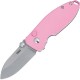 CRKT Squid Button Lock Folding Knife - 2.27" 14C28N Stonewash Drop Point Blade Rose Quartz G10 Handle