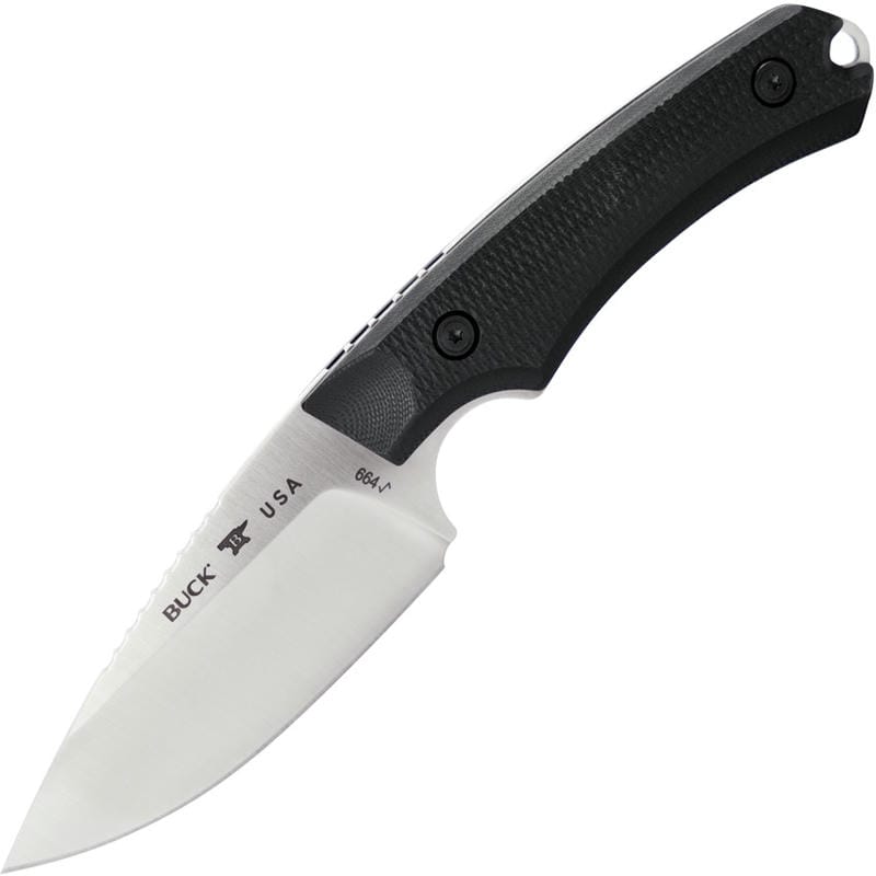 Buck 664 Alpha Hunter Elite Fixed Blade Knife - 3.62" MagnaCut DP Blade Black G10 Handle