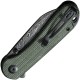 CIVIVI Elementum II Folding Knife -  2.97" Damascus Wharncliffe Blade Green Canvas Micarta Handle