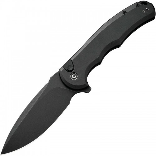 CIVIVI Praxis Folding Knife - 3.75" Nitro-V Black Blade Black Aluminium Handle