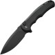 CIVIVI Praxis Folding Knife - 3.75" Nitro-V Black Blade Black Aluminium Handle