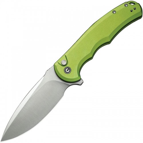 CIVIVI Praxis Folding Knife - 3.75" Nitro-V Blade Lime Green Aluminium Handle