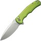 CIVIVI Praxis Folding Knife - 3.75" Nitro-V Blade Lime Green Aluminium Handle