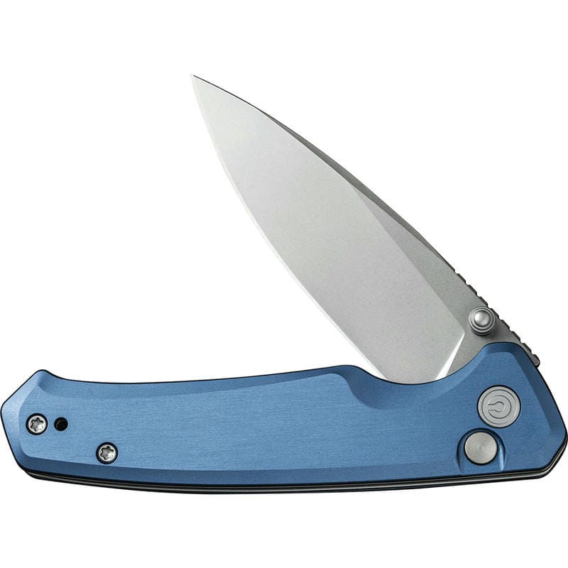 CIVIVI Altus Folding Knife Blue Aluminum Handle Button Lock
