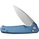CIVIVI Altus Folding Knife Blue Aluminum Handle Button Lock