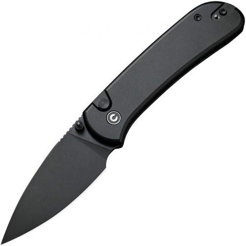 CIVIVI Qubit Knife - 2.98" 14C28N Stainless Steel Blade Black Aluminum Handle