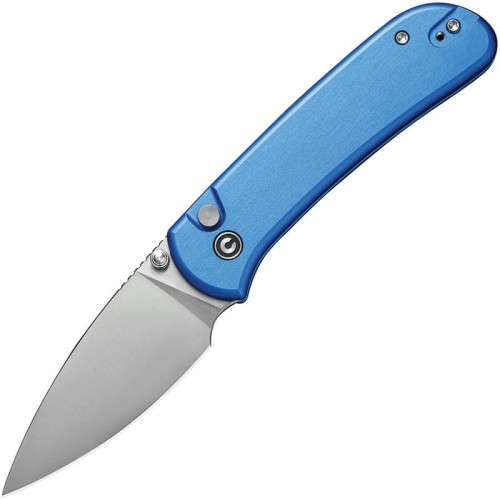 CIVIVI Qubit Knife - 2.98" 14C28N Stainless Steel Blade Blue Aluminum Handle