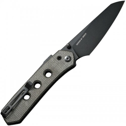 CIVIVI Snecx Vision FG Superlock Folding Knife - 3.54" Nitro-V Blade Green Micarta Handle