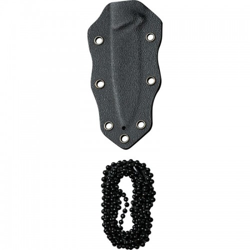 CIVIVI Mini Elementum Fixed Blade Neck Knife - 2.24" Damascus Blade Dark Green Canvas Micarta Handle