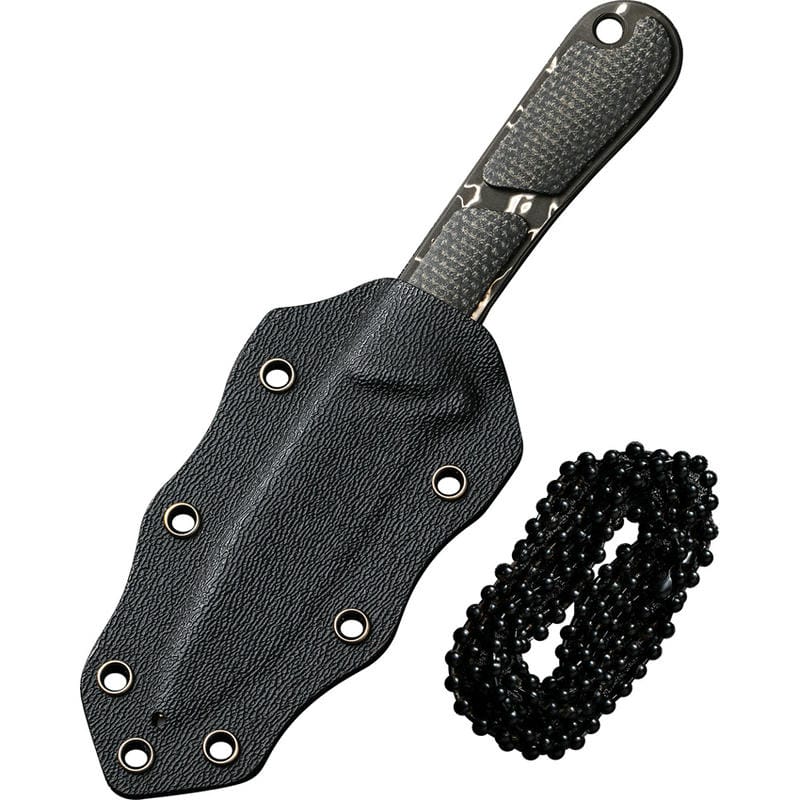 CIVIVI Mini Elementum Fixed Blade Neck Knife Dark Green Canvas Micarta Handle