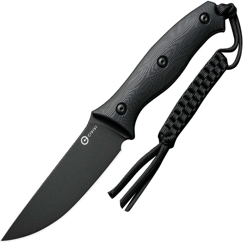 CIVIVI Stormridge - 3.9" Nitro-V Black Stonewashed Blade Contoured Black G10 Handle