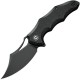 CIVIVI Chiro Pocket Knife - 3.1" 14C28N Black Stonewashed Milled Black G10 Handle