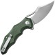 CIVIVI Chiro Pocket Knife - 3.1" 14C28N Black Milled Green Canvas Micarta Handle