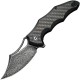 CIVIVI Chiro Pocket Knife - 3.1" Damascus Blade Milled Black G10 Handle