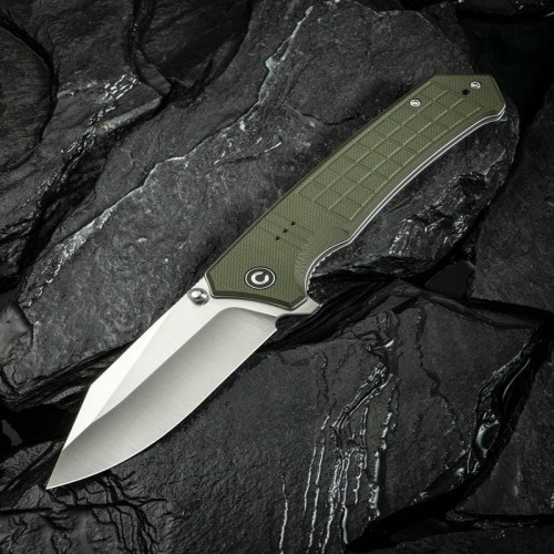 CIVIVI Tacticorix Knife - 3.7" Nitro-V Blade Milled OD Green G10 Handle