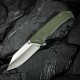 CIVIVI Tacticorix Knife - 3.7" Nitro-V Blade Milled OD Green G10 Handle