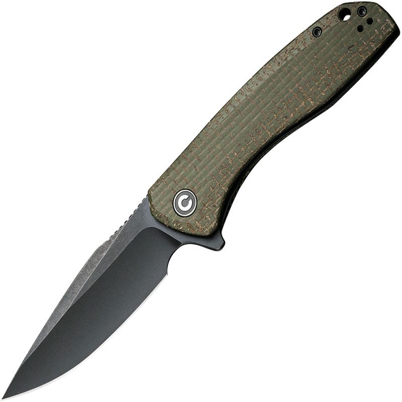 CIVIVI Knives C801K Baklash Pocket Knife Coarse Green Micarta Handle