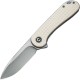 CIVIVI Elementum Knife - 2.96" D2 Satin Blade Ivory Frag G10 Handle Liner Lock